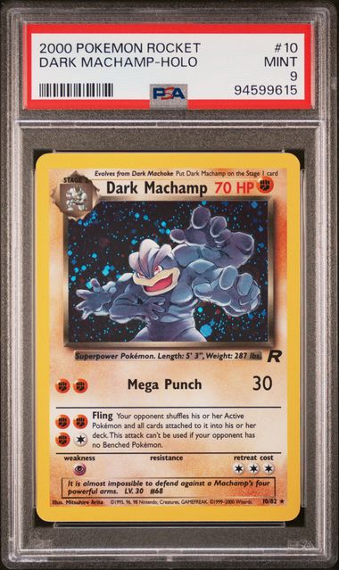 Dark Machamp Team Rocket Unlimited 10/82 PSA 9