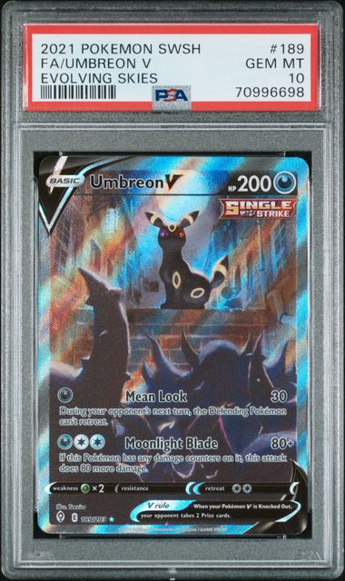 Umbreon V Evolving Skies 189/203 PSA 10