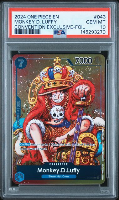 Monkey.D.Luffy 2024 Convention Exclusive One Piece Promo Foil #043 PSA 10