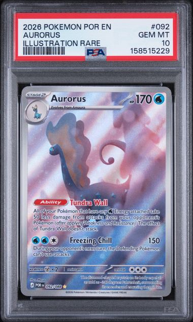 Aurorus Illustration Rare Perfect Order 092/088 PSA 10