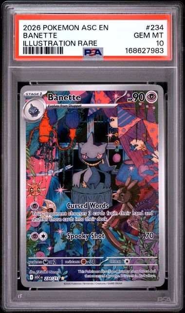 Banette Illustration Rare ME Ascended Heroes 234/217 PSA 10