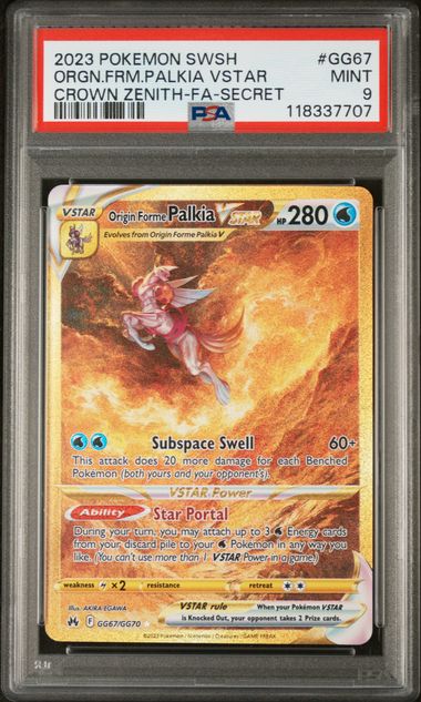 Origin Forme Palkia VSTAR Crown Zenith Galarian Gallery GG67/GG70 PSA 9