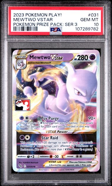 Mewtwo VSTAR Prize Pack Series 3 031/078 PSA 10
