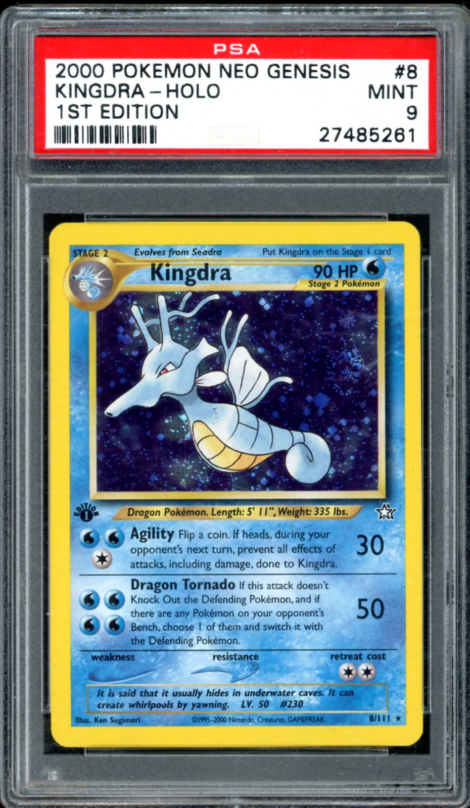 Kingdra 1st Edition Neo Genesis 8/111 PSA 9