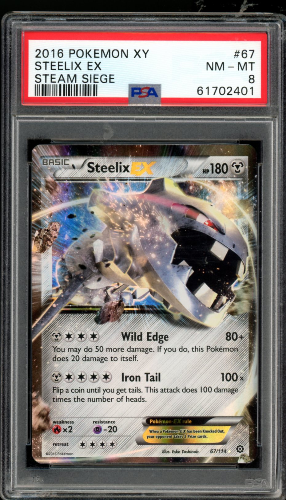Steelix EX Steam Siege 67/114 PSA 8
