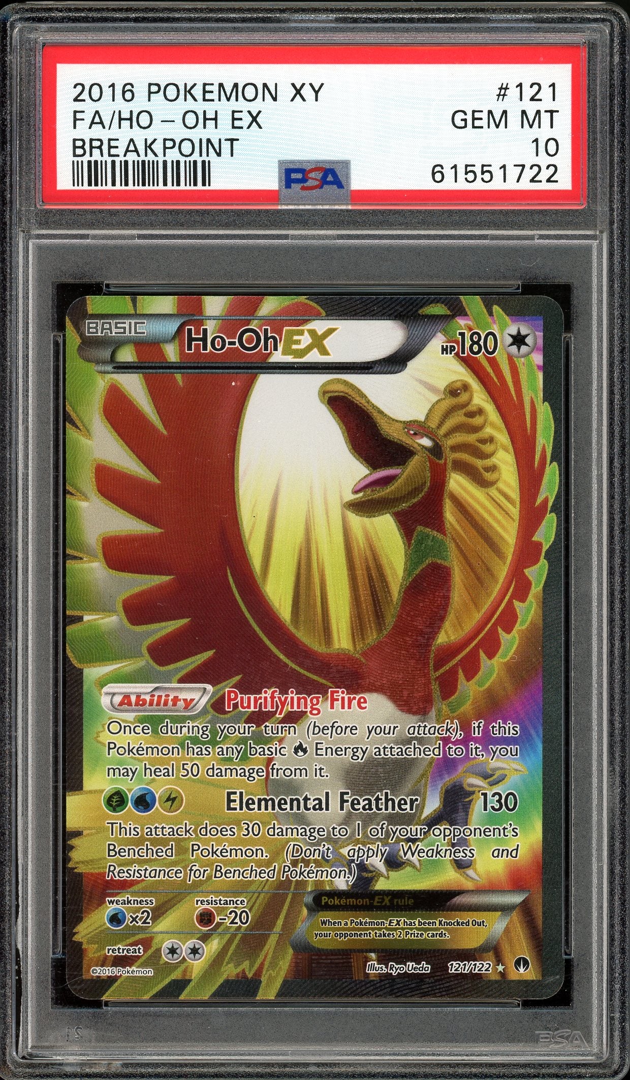 Ho-Oh EX BREAKThrough 121/122 PSA 10