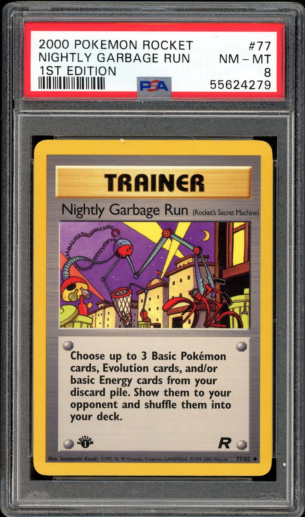 Nightly Garbage Run Team Rocket 1st Edition 77/82 PSA 8