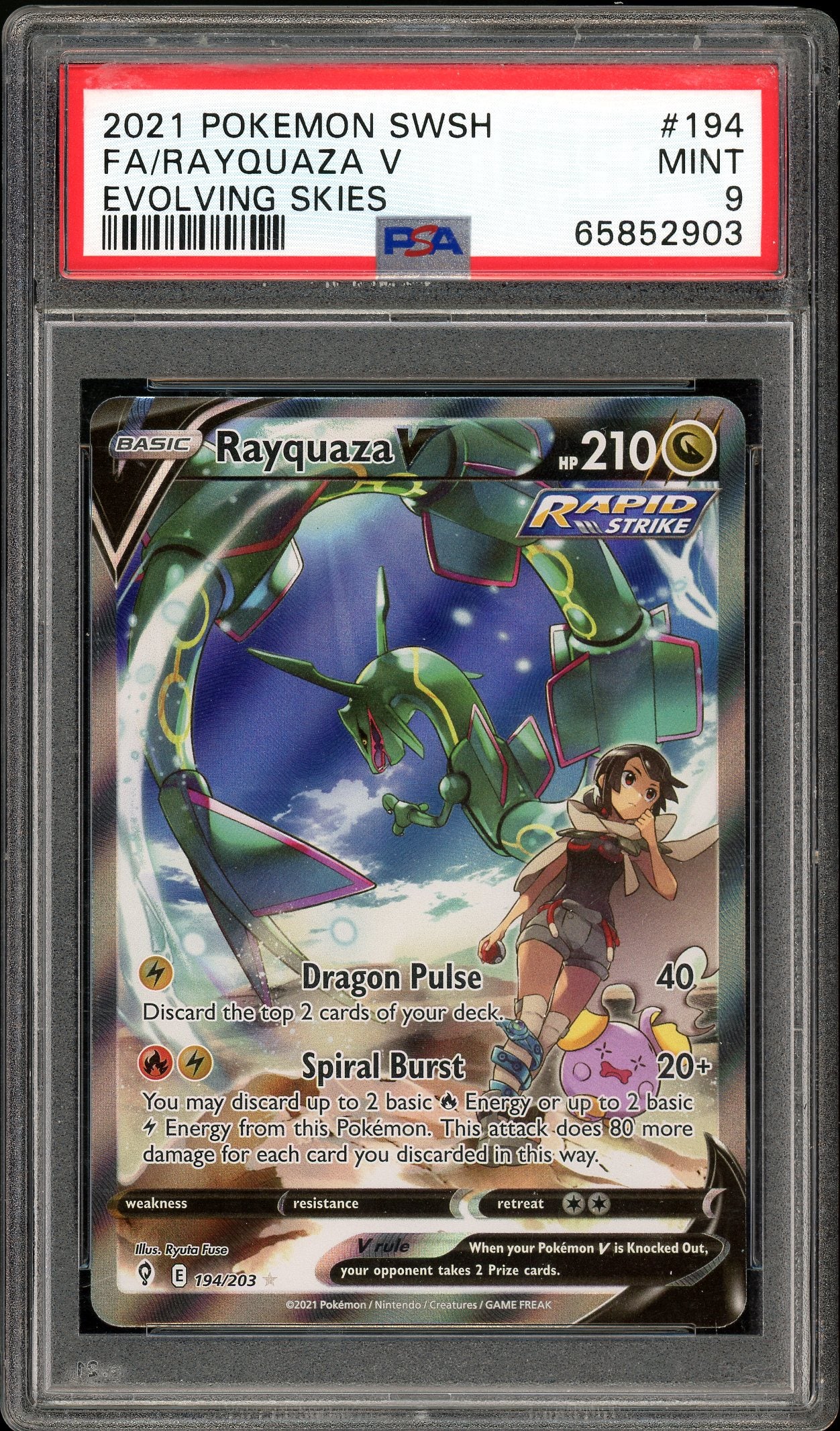 Rayquaza V Evolving Skies 194/203 PSA 9