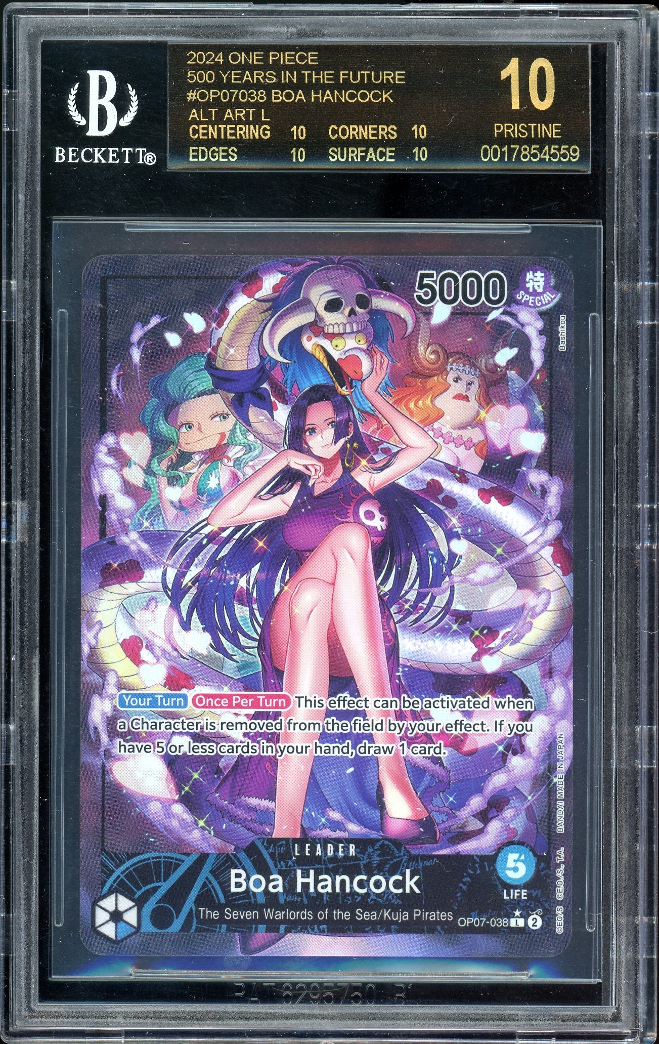 Boa Hancock 500 Years in the Future OP07-038 BGS 10 Black Label