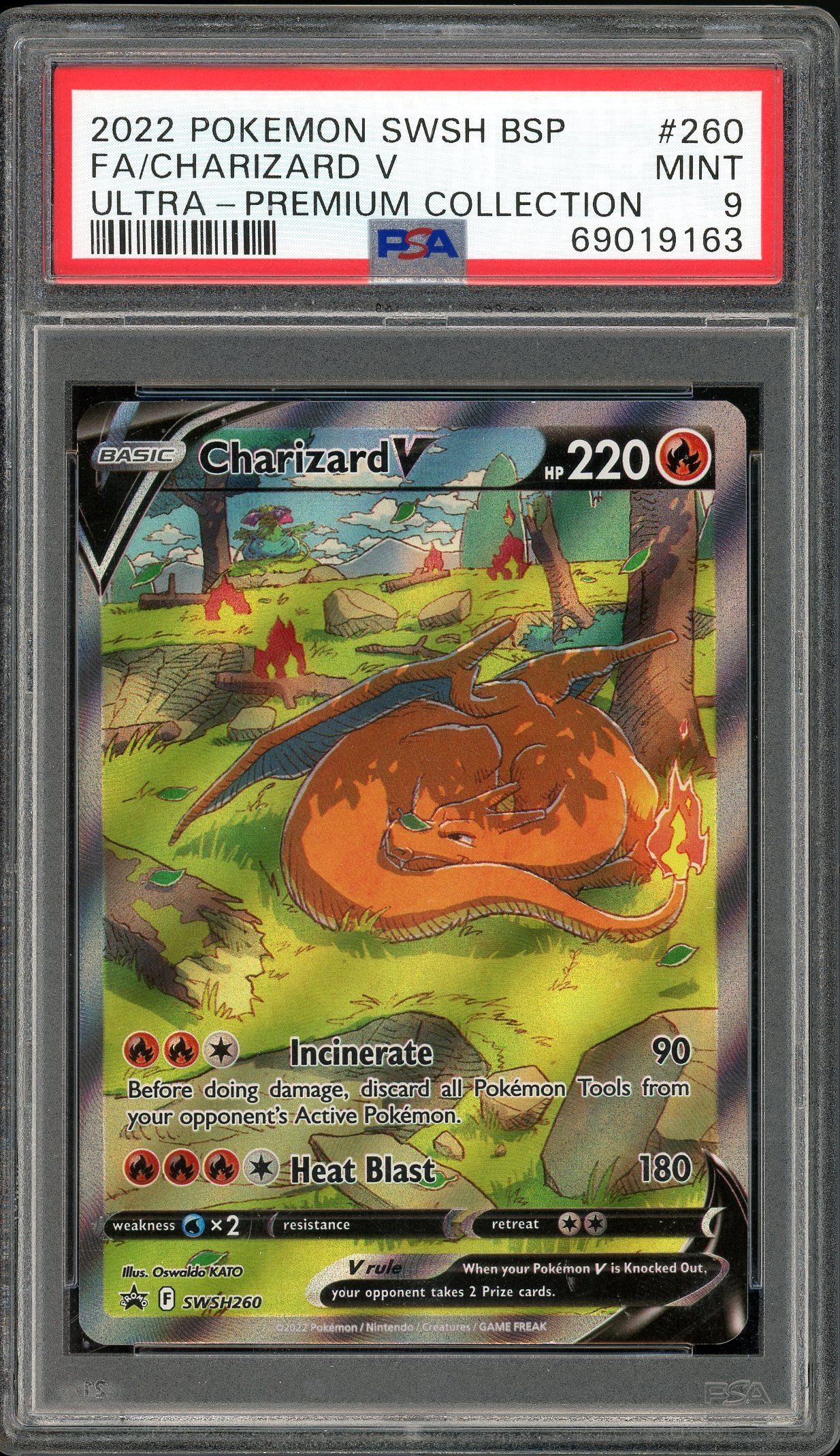 Charizard V Ultra Premium Collection SWSH Promo SWSH260 PSA 9