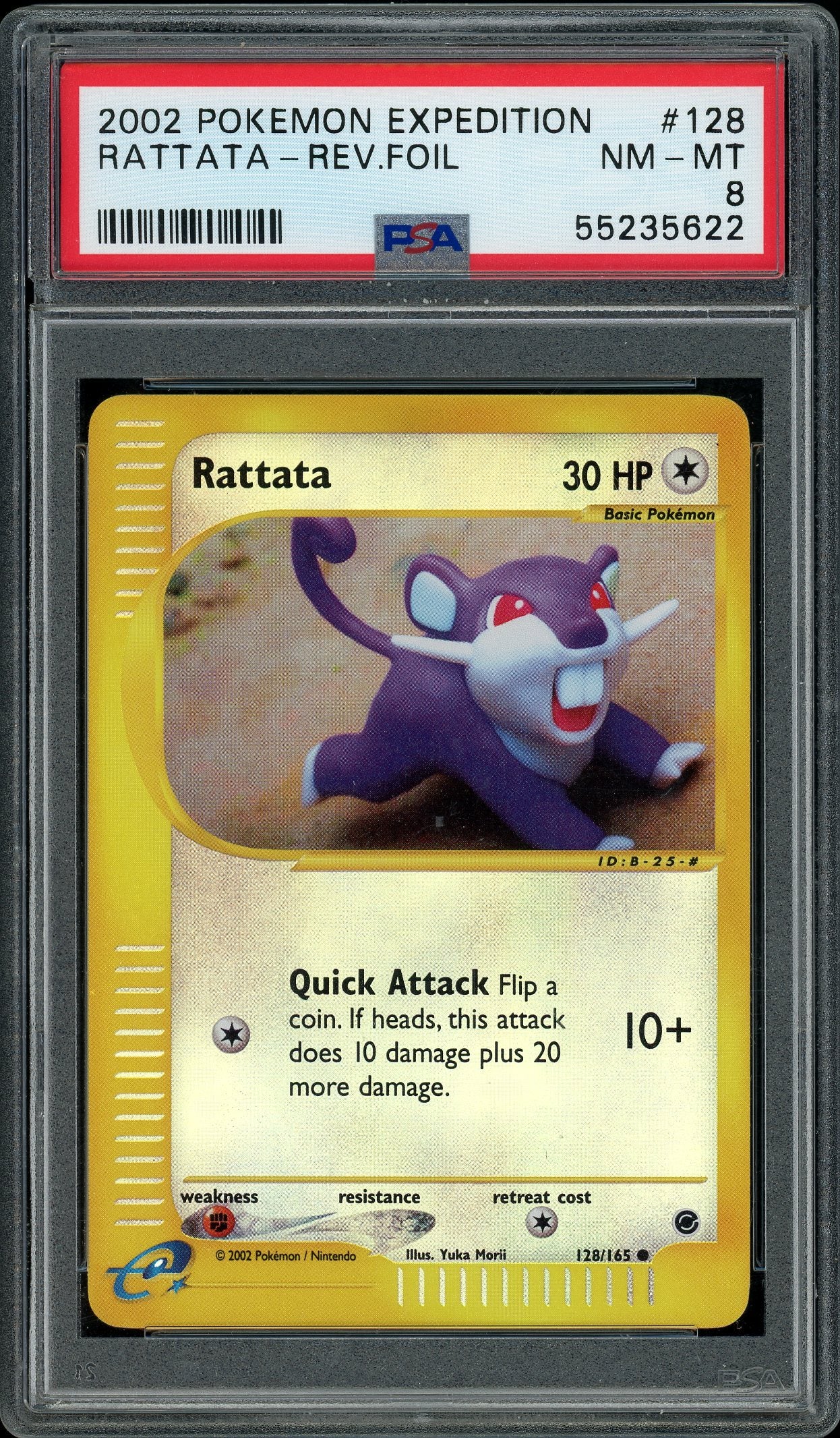 Rattata Reverse Holofoil Expedition 128/165 PSA 8