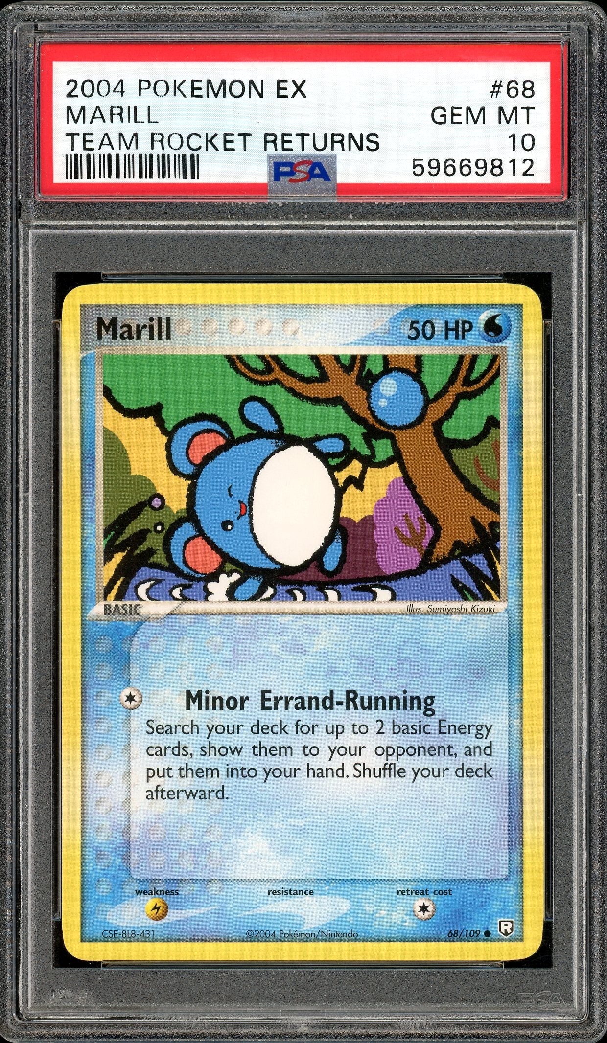 Marill Team Rocket Return 68/109 PSA 10