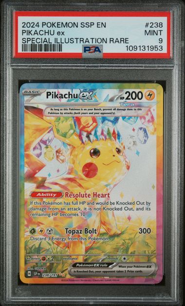 Pikachu ex Surging Sparks 238/191 PSA 9