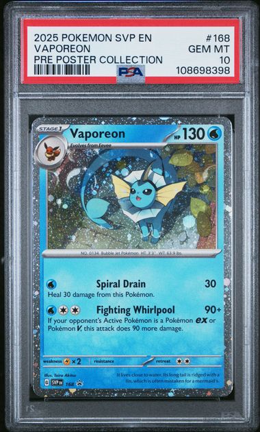 Vaporeon Promo SVP 168 PSA 10