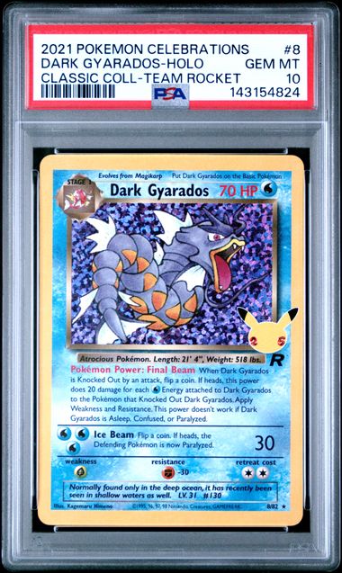 Dark Gyarados 8/82 Celebrations PSA 10