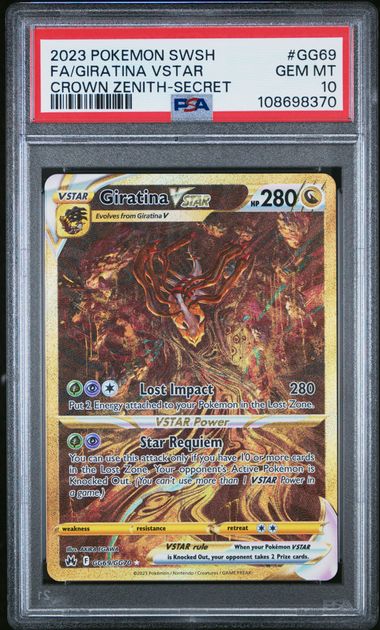 Giratina VSTAR Crown Zenith GG69/GG70 PSA 10