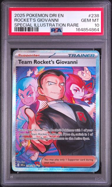 Team Rocket's Giovanni Special Illustration Rare 238/182 PSA 10