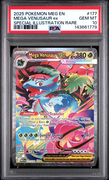 Mega Venusaur ex Mega Evolution 177/132 PSA 10