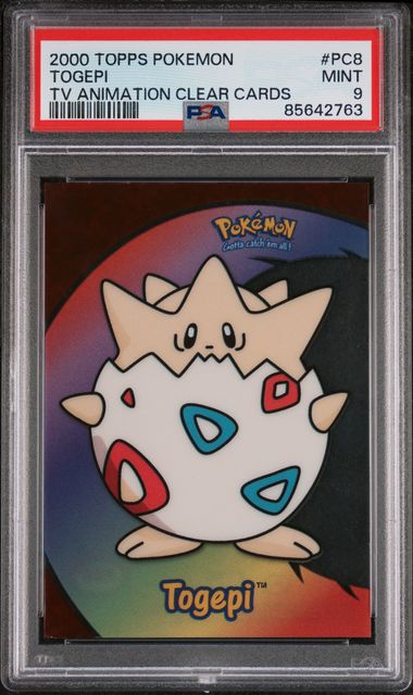 Togepi 2000 Topps TV Animation Clear Card PSA 9