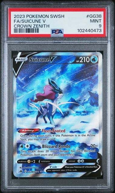 Suicune V Crown Zenith GG38/GG70 PSA 9