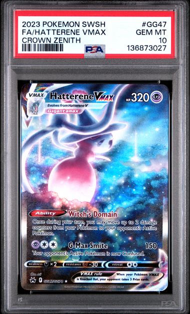 Hatterene VMAX Crown Zenith Galarian Gallery GG47/GG70 PSA 10
