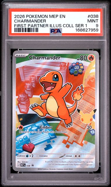 Charmander First Partner Series 1 Mega Evolution Promo 038 PSA 9