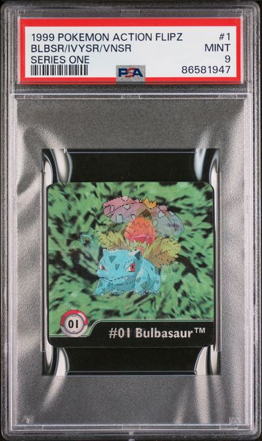 Bulbasaur/Ivysaur/Venusaur Action Flipz Series One 1 PSA 9