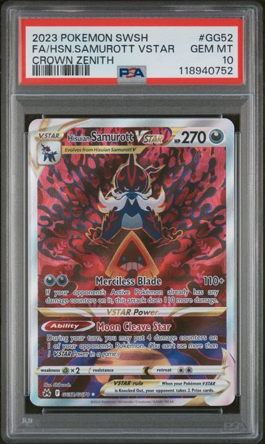 Hisuian Samurott VSTAR Galarian Gallery Crown Zenith GG52/GG70