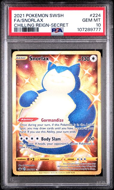 Snorlax Chilling Reign 224/198 PSA 10