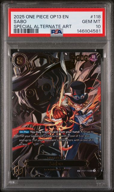 【PSA10】サボ OP13 #118 スペシャルアート 美品 Sabo SP (OP-13) OP07-118 PSA 10