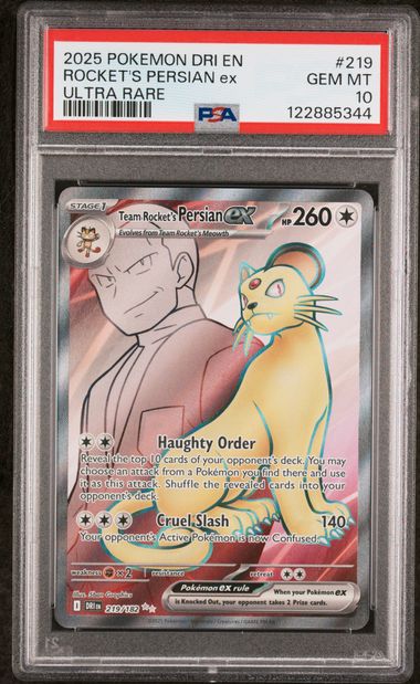 Team Rocket's Persian ex Destined Rivals 219/182 PSA 10