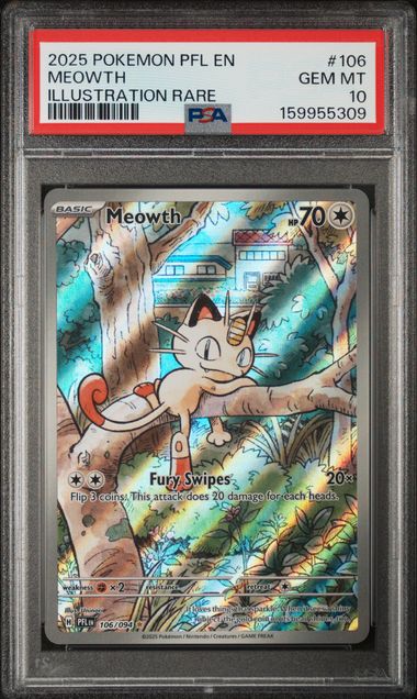 Meowth Illustration Rare ME02 Phantasmal Flames 106/094 PSA 10