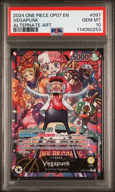 Vegapunk Alternate Art OP07 500 Years in the Future OP05-097 PSA 10