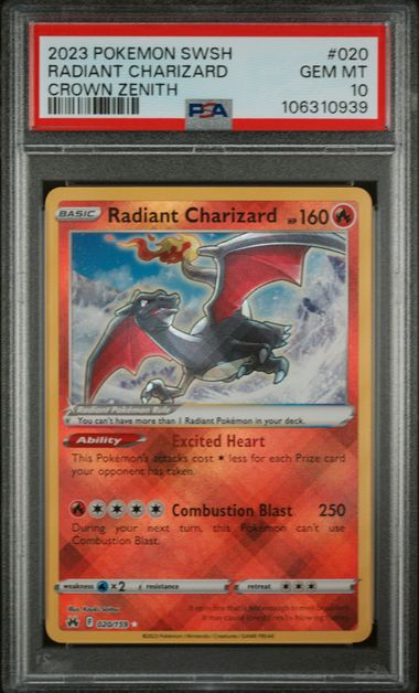 Radiant Charizard Crown Zenith 020/159 PSA 10