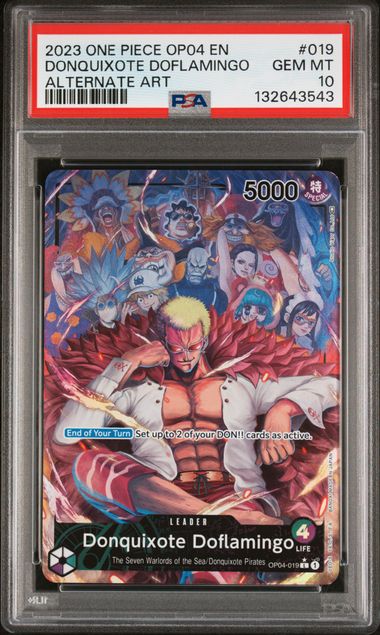 Donquixote Doflamingo Alternate Art OP04 Kingdoms of Intrigue OP04-019 PSA 10