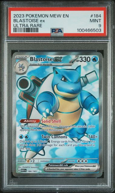 Blastoise ex Pokemon 151 184/165 PSA 9