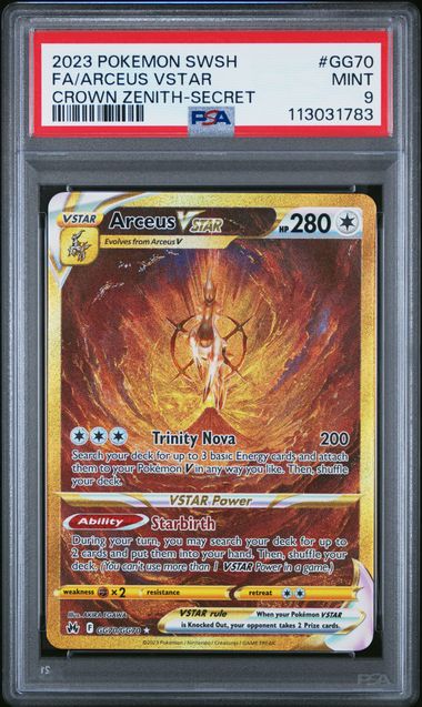 Arceus VSTAR Crown Zenith GG70/GG70 PSA 9