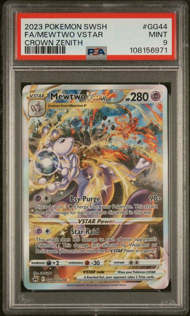 Mewtwo VSTAR Crown Zenith GG44/GG70 PSA 9