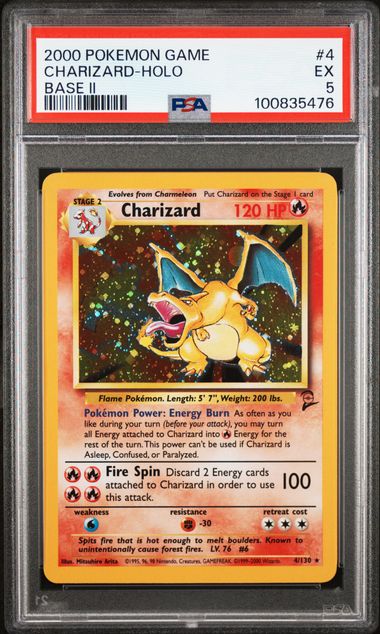 Charizard Holo Base Set 2 4/130 PSA 5
