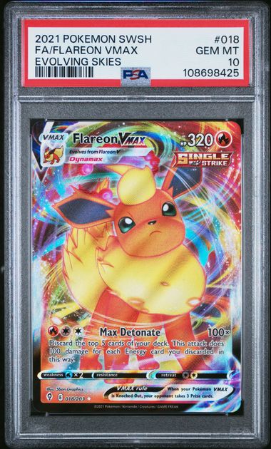 Flareon VMAX Evolving Skies 018/203 PSA 10