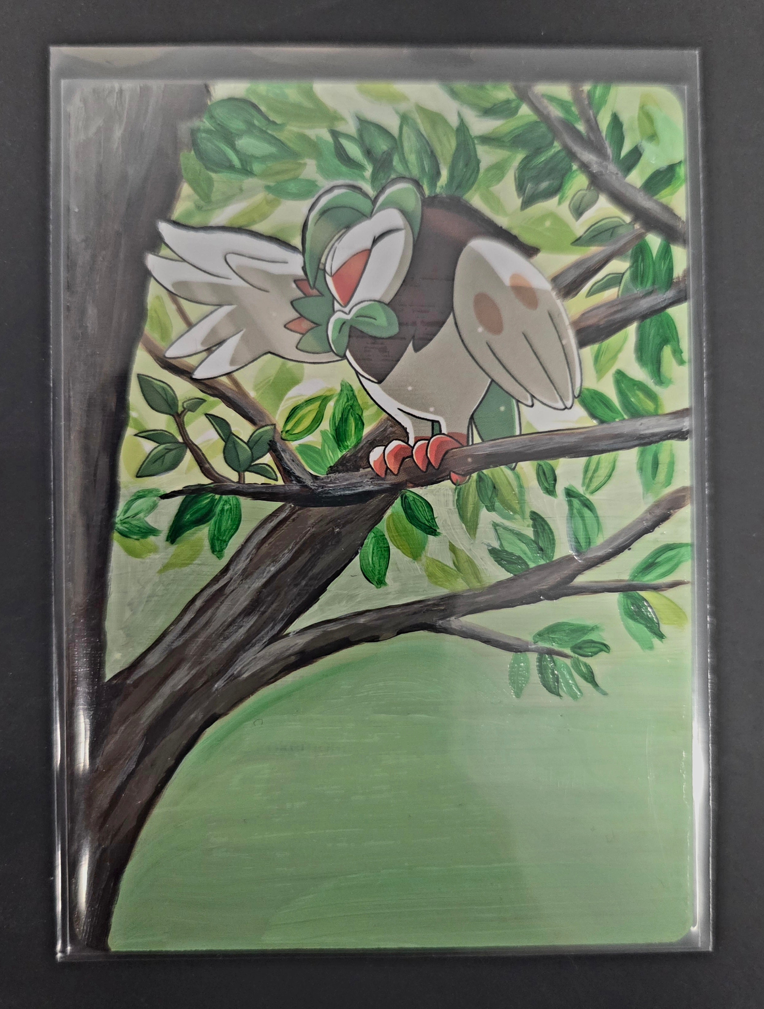 pokemon painter card Custom Painted Dartrix Pokemon Card