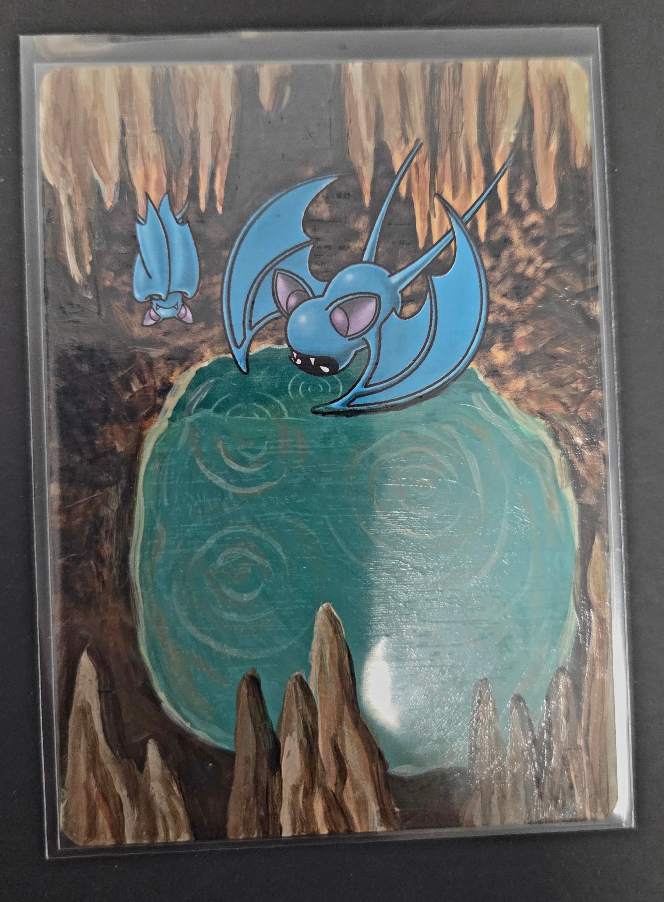 Custom Painted Zubat Pokemon Card