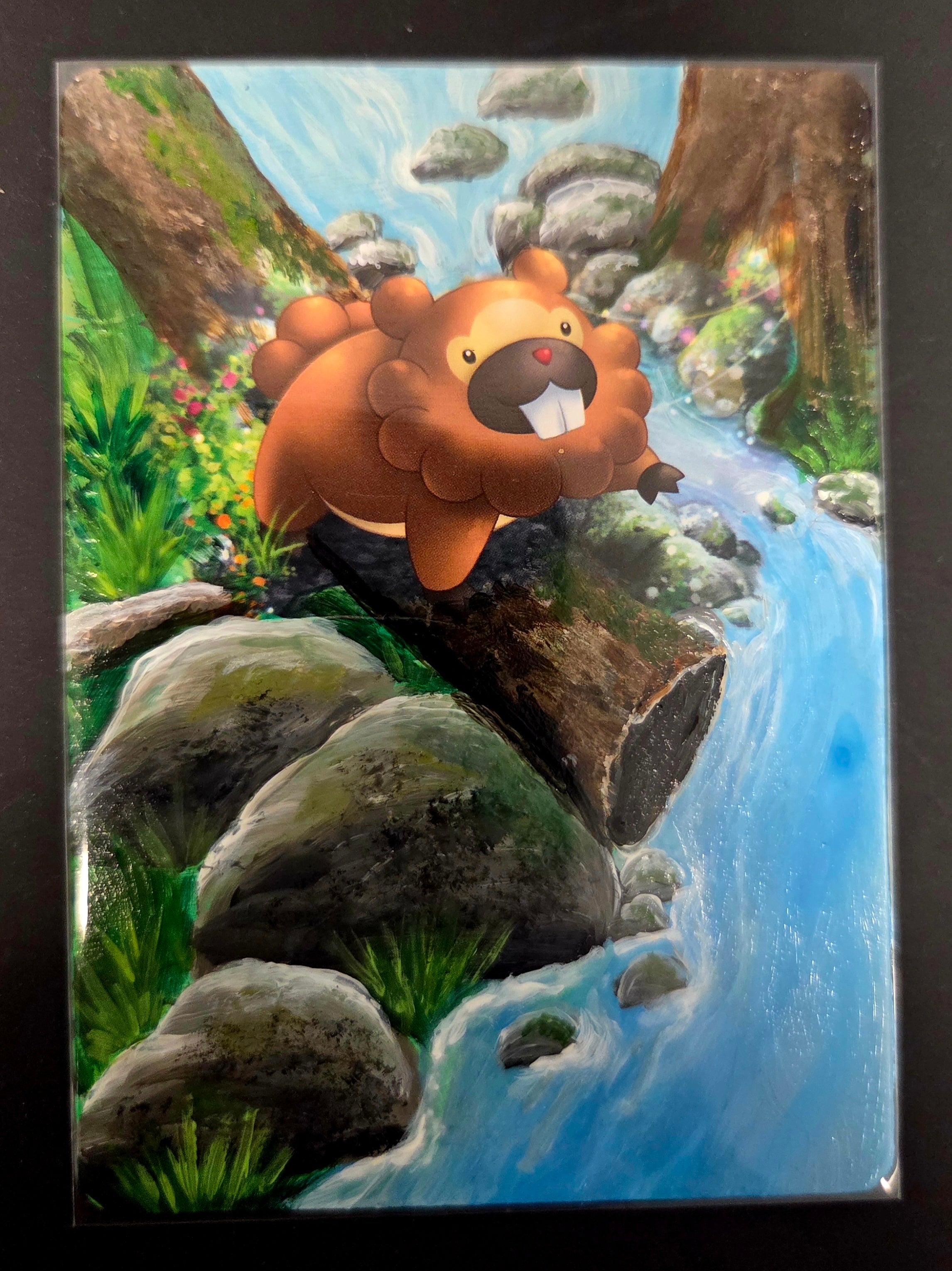 Custom Painted Bidoof Pokemon Card