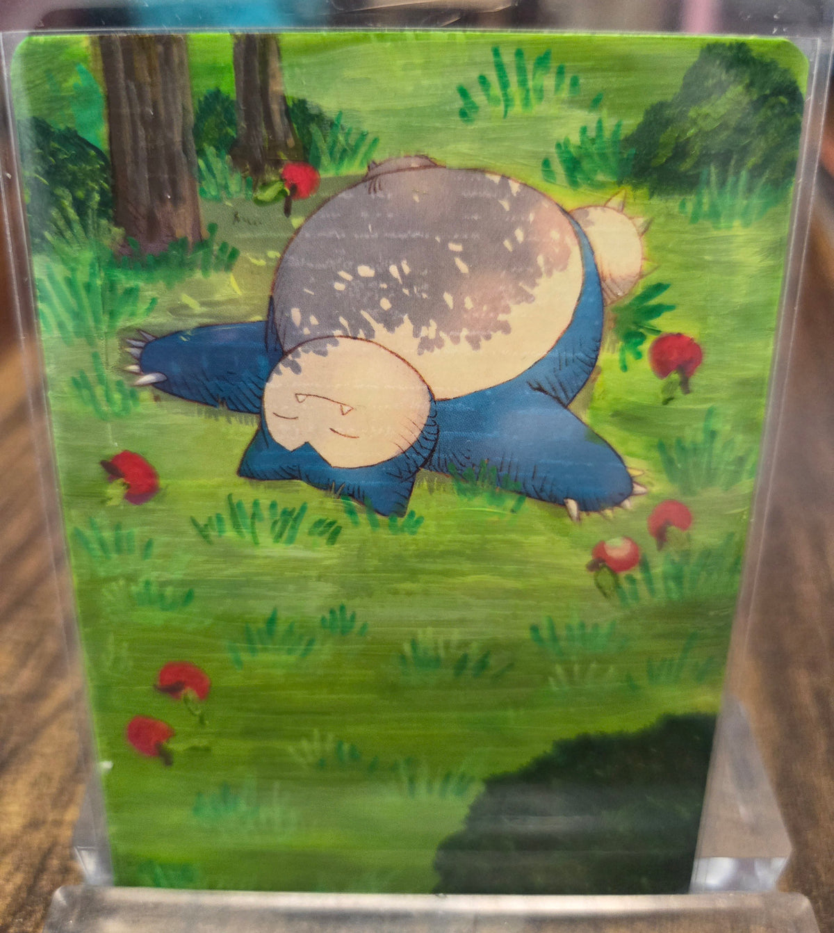 Custom Painted Snorlax Pokemon Card