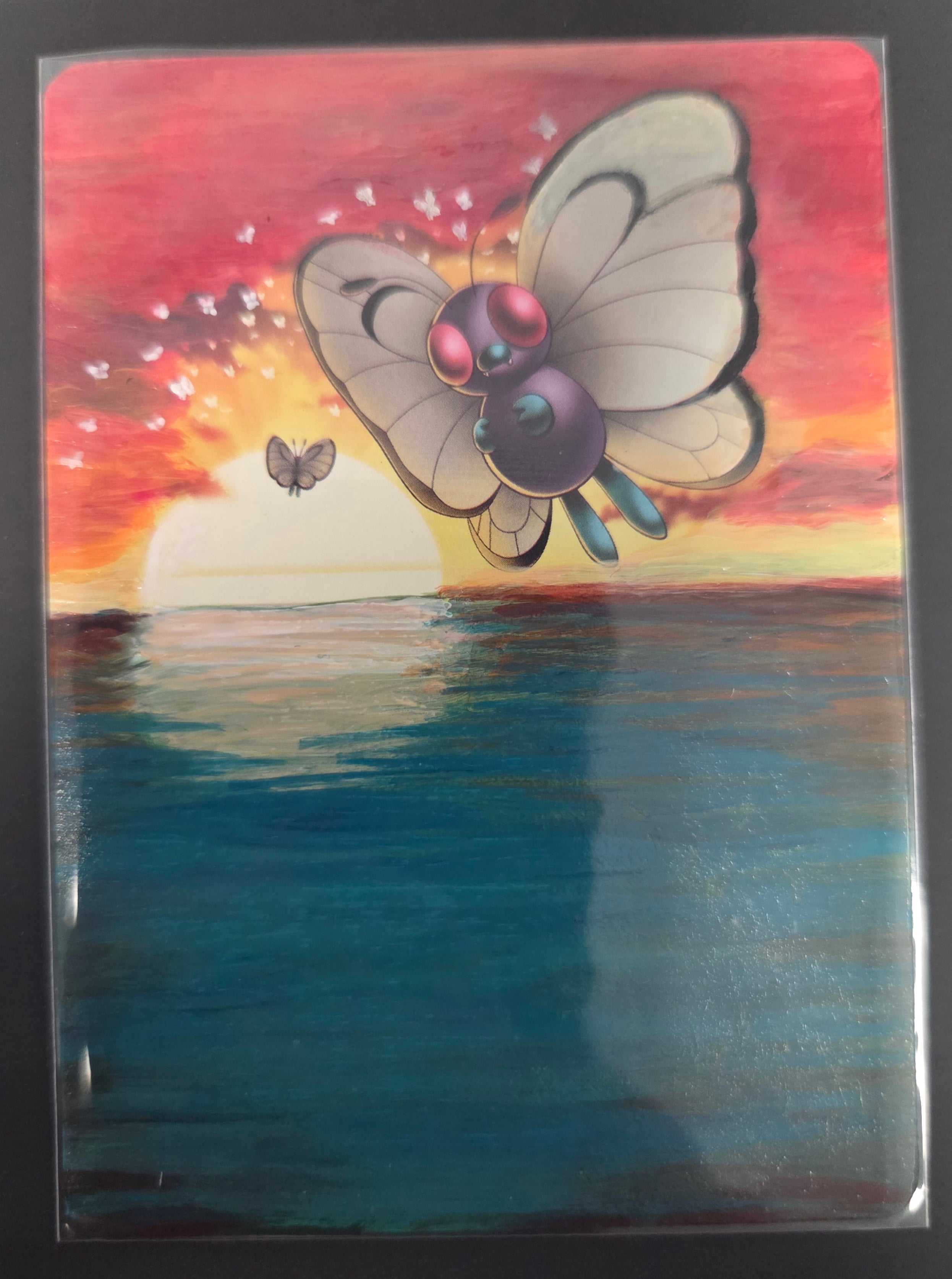 Custom Painted Butterfree Pokemon Card