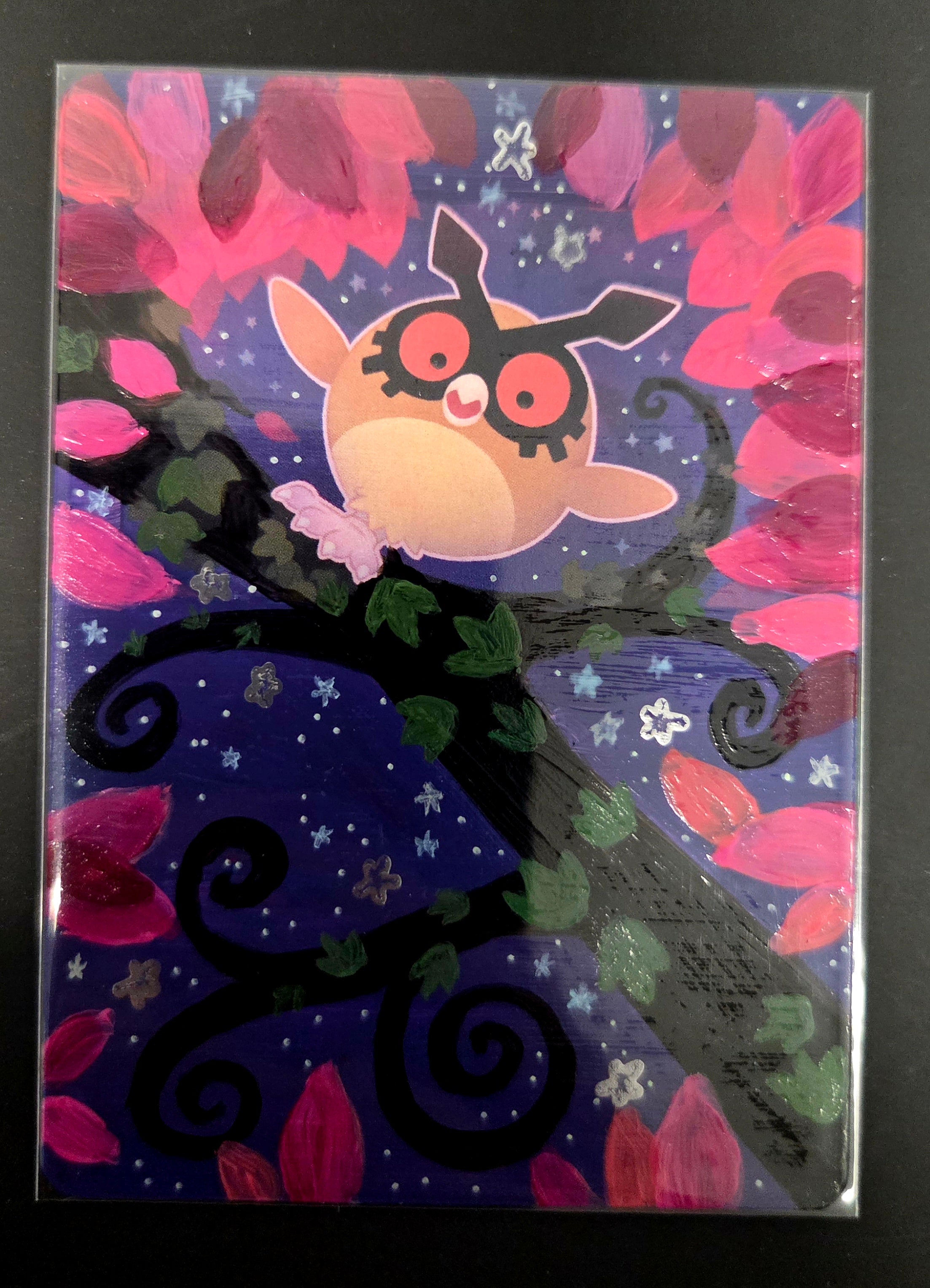 Custom Painted Hoothoot Pokemon Card
