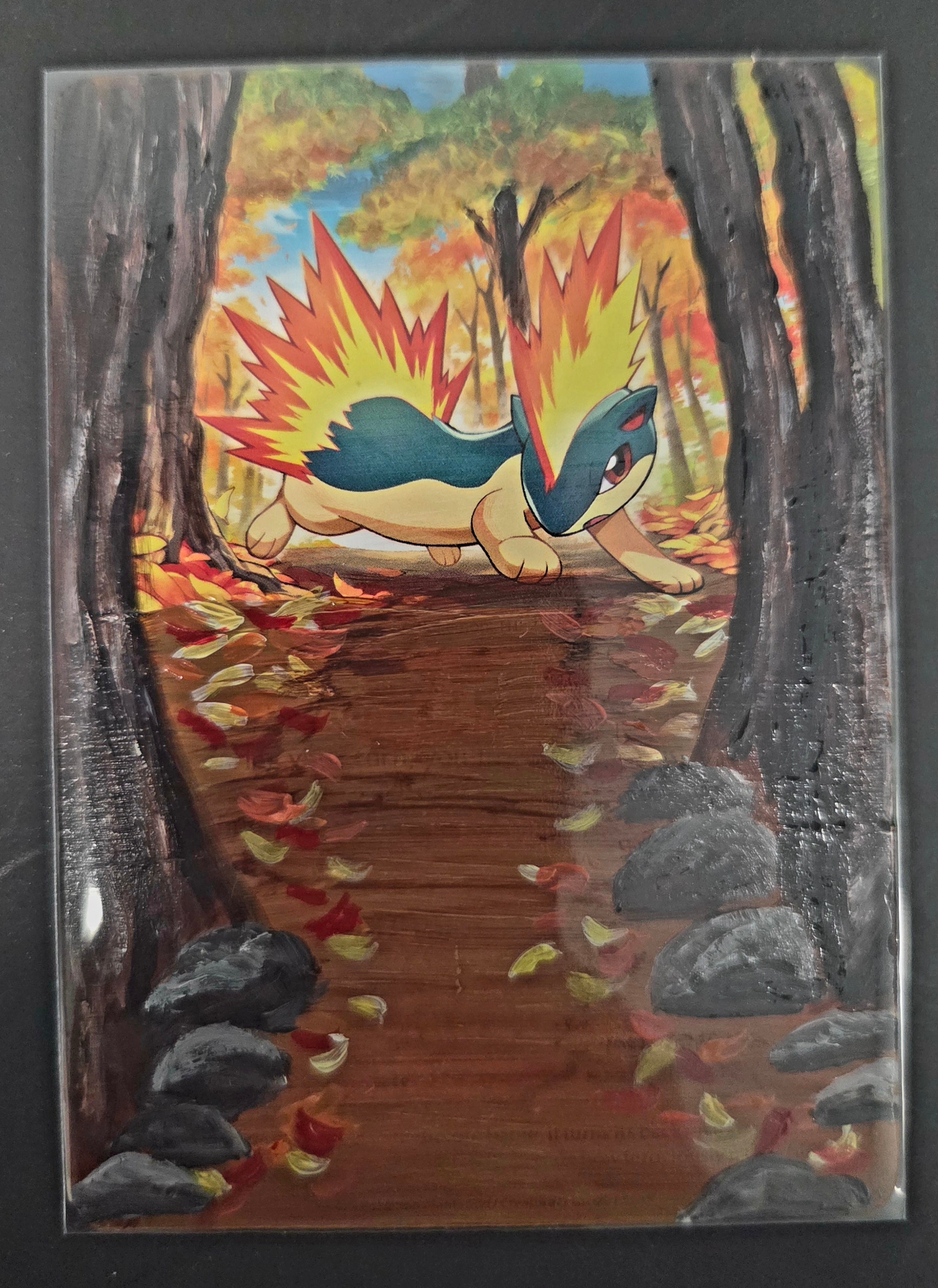 Custom Painted Quilava Pokemon Card