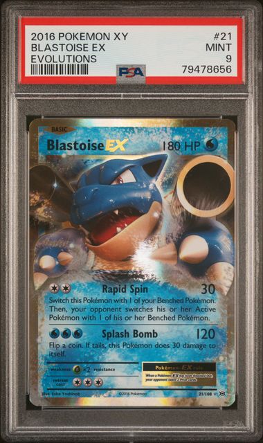 Blastoise EX Evolutions 21/108 PSA 9