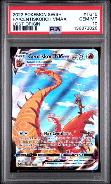 Centiskorch VMAX Lost Origin Trainer Gallery TG15/TG30 PSA 10