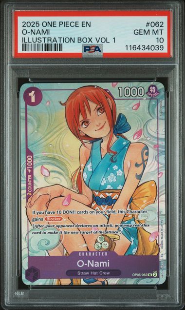 O-Nami Illustration Box Promo OP05-062 PSA 10